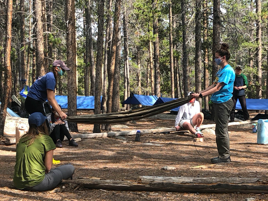 setting camp